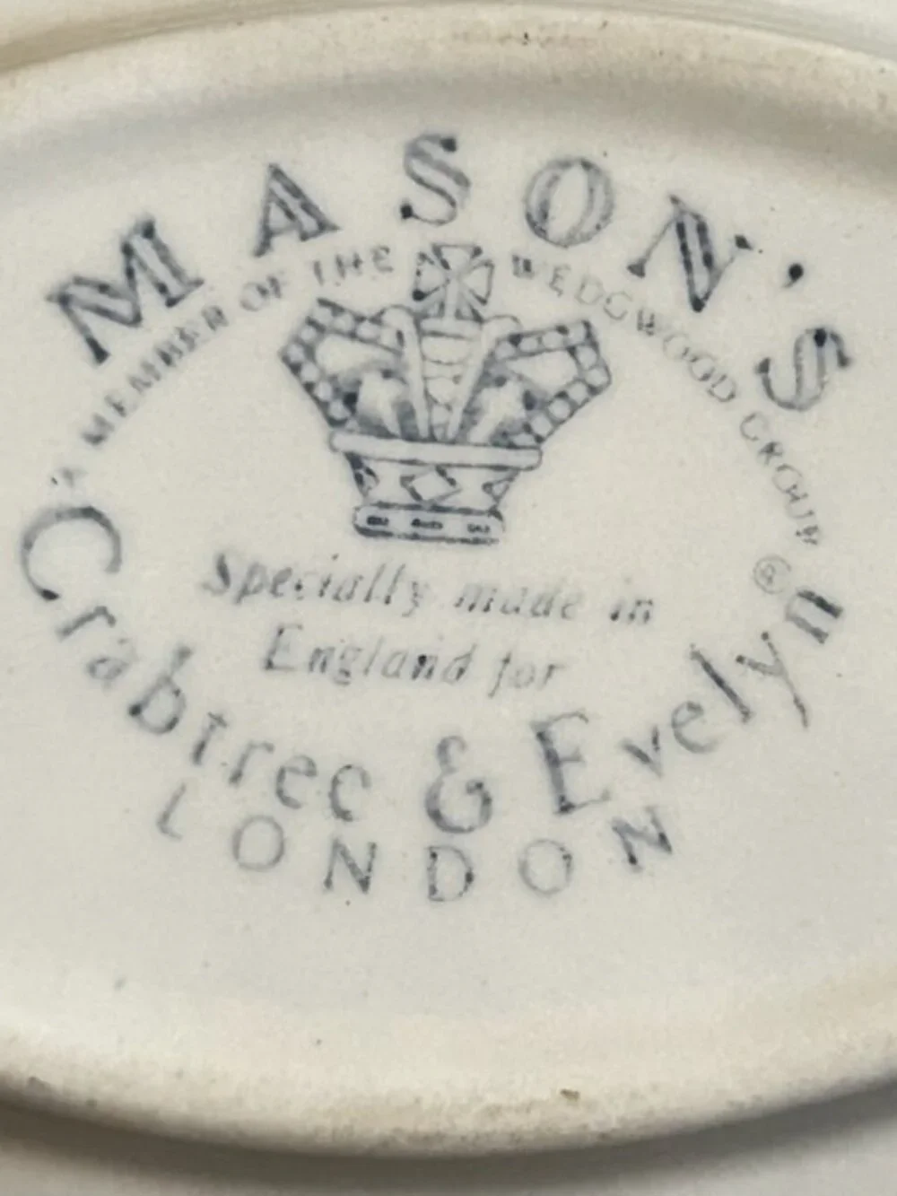 Vintage Blue and White Transferware Ceramic Soap Dish